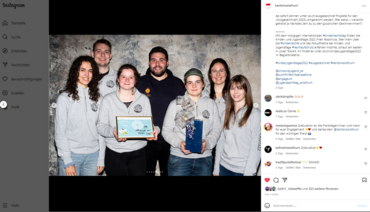 Strahlende Gewinnerinnen und Gewinner von «Ausgezeichnet!», Beitrag auf dem Instagram Profil des Kantons Solothurn